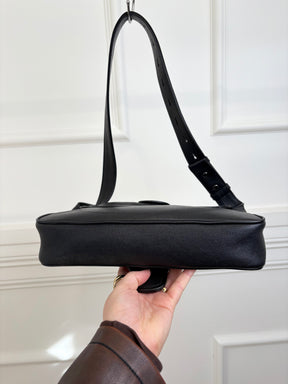 Gucci Black Leather Marmont Flap Shoulder Bag