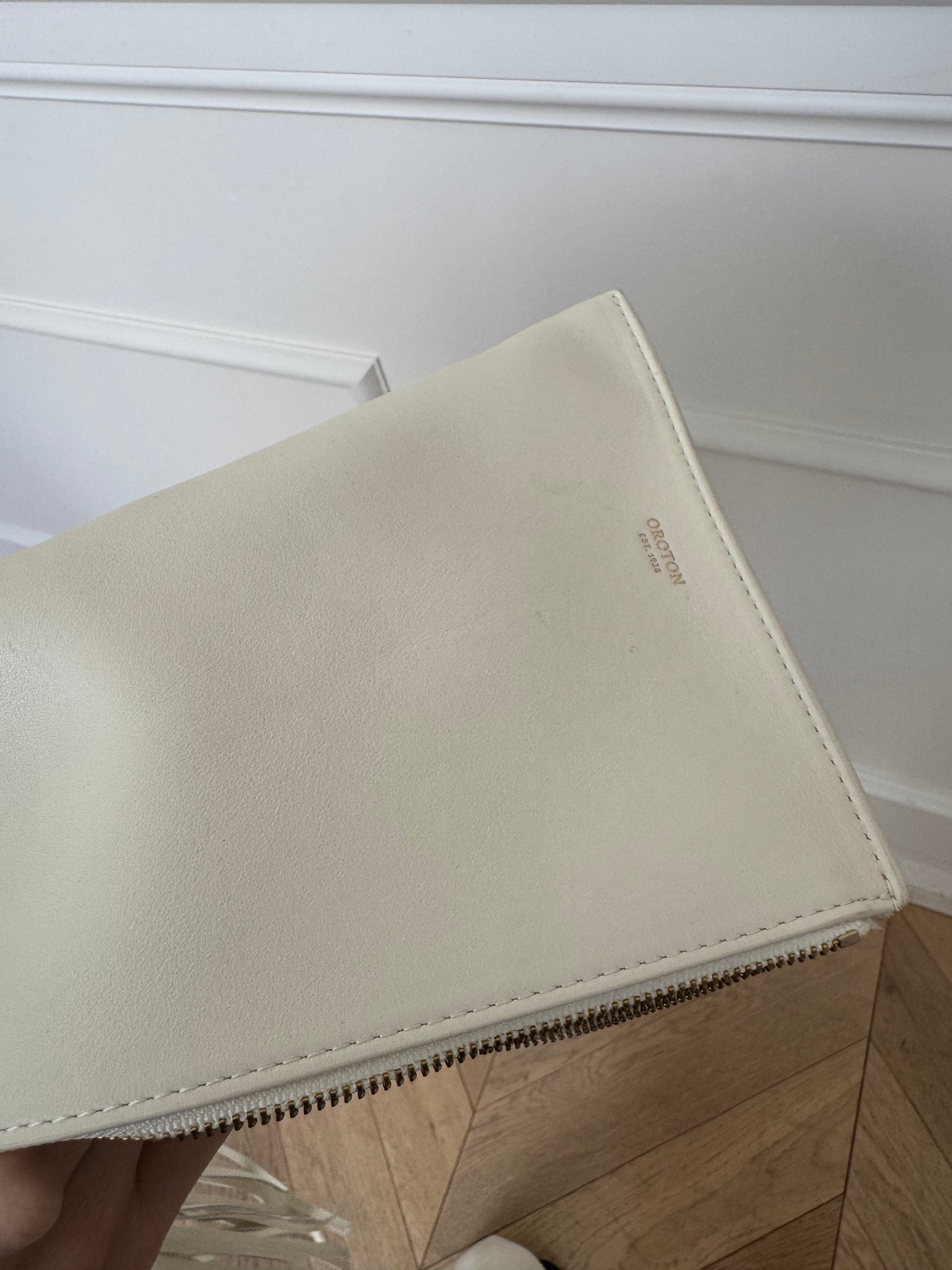 Oroton Cream Aspen Clutch Bag