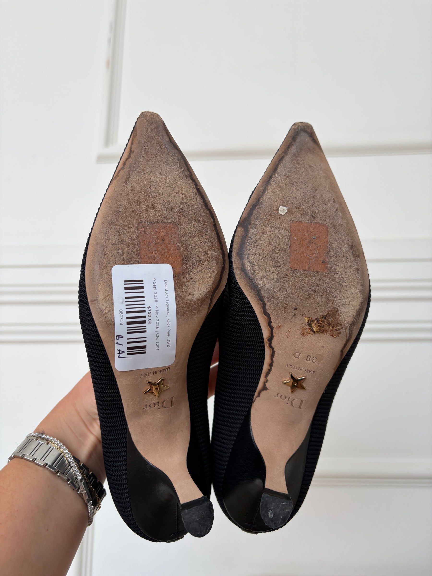 Dior Black Technical J'adior Pump, 38 D