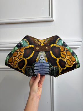 Alexander McQueen Multi Reptile Print Manta Clutch