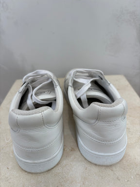 Dior White Leather Star Logo Sneaker, 35.5