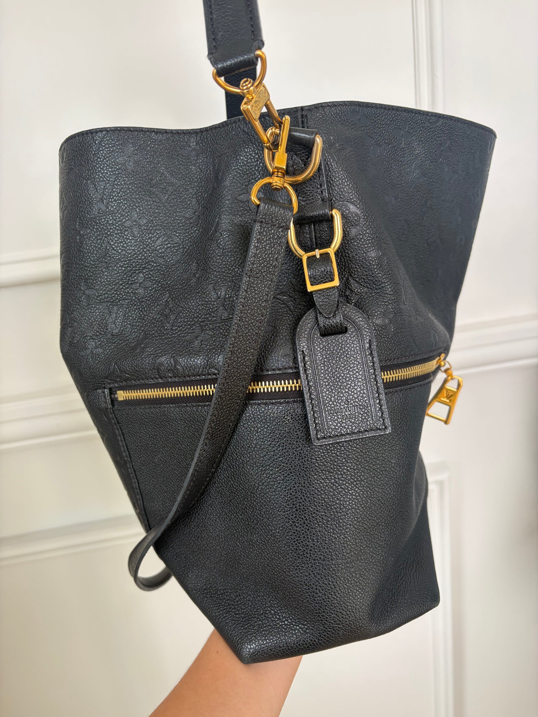Louis Vuitton Melie Monogram Empreinte Leather Hobo Bag