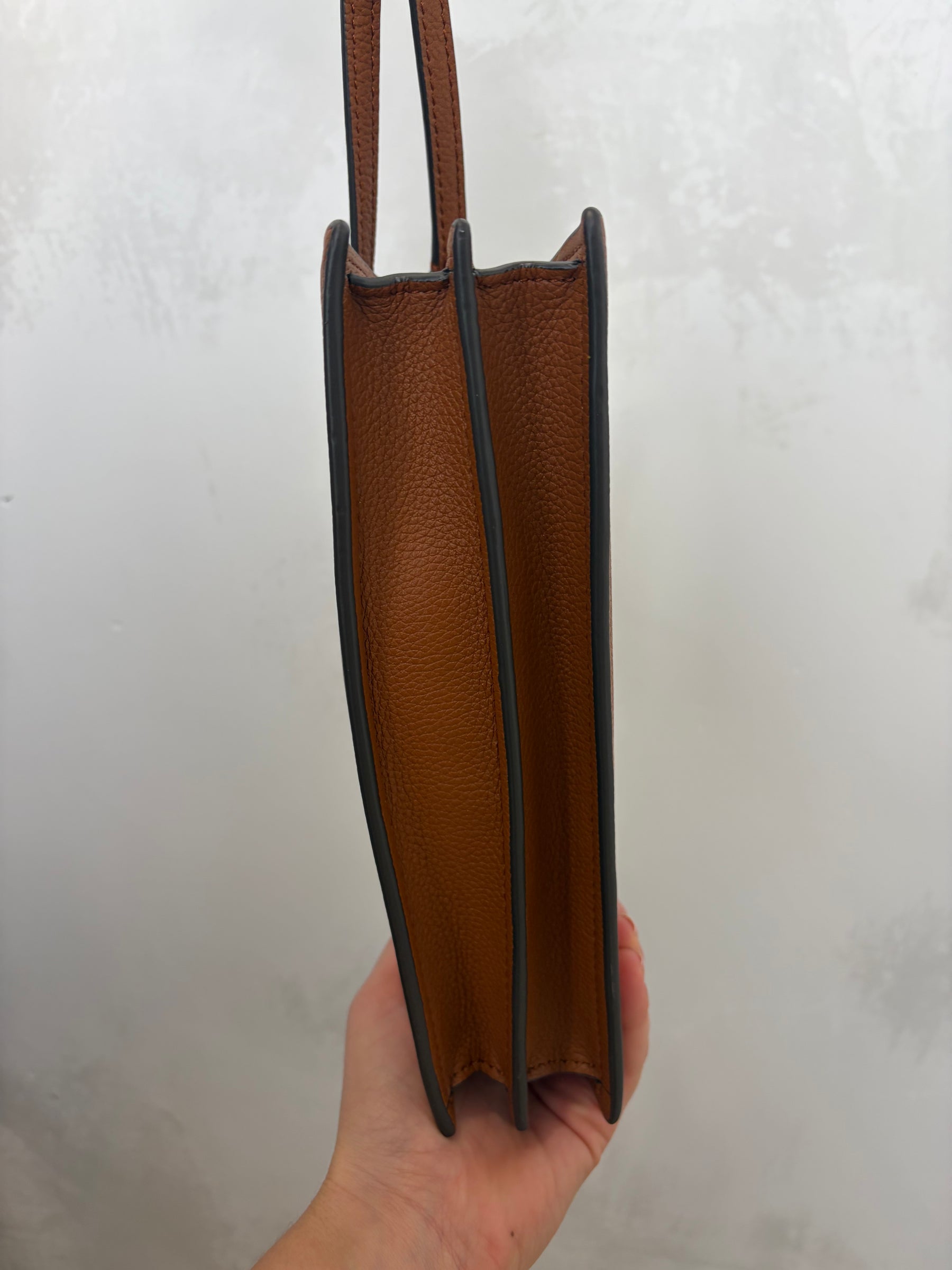 Tory Burch Chestnut Leather Top Handle Radziwell Bag