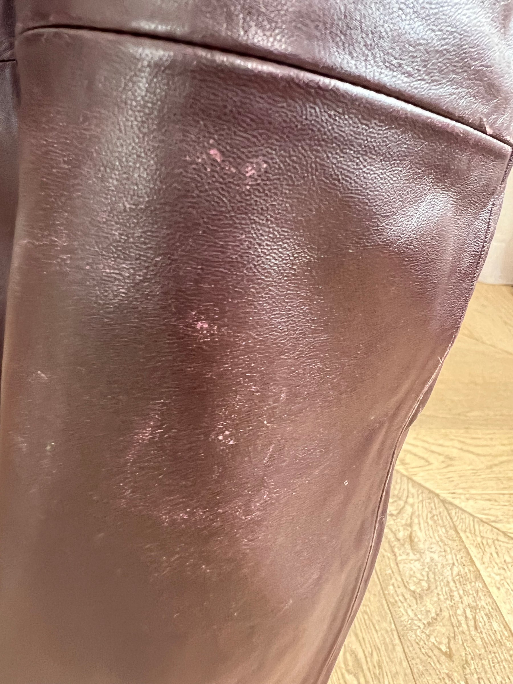 St Agni Leather Balloon Pants  In Bordeaux, M