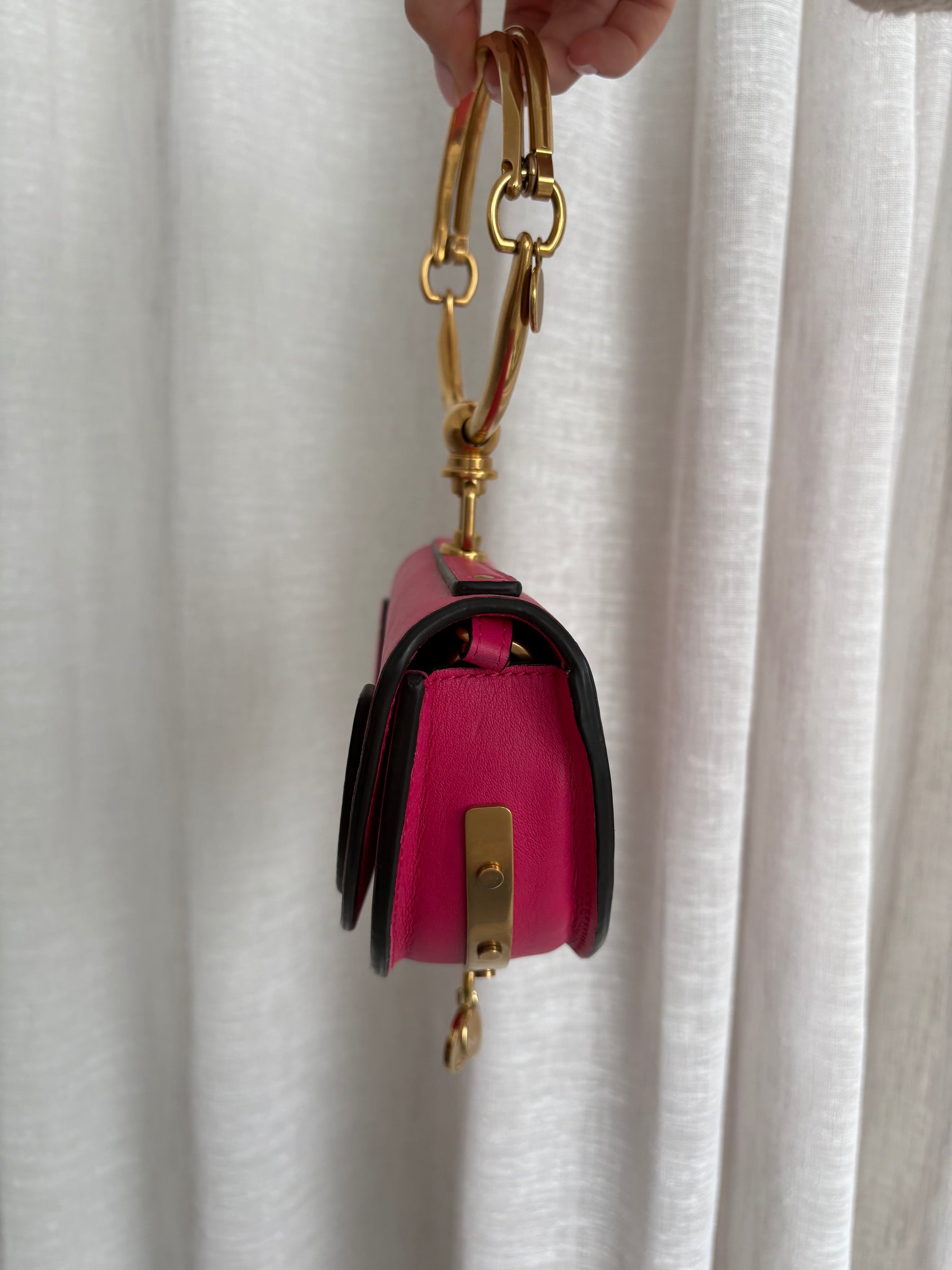 Chloé Pink Leather Nile Minaudiere Bag