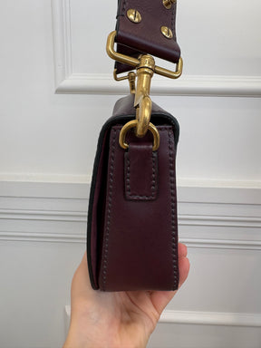 Dior Burgundy Leather J'adior Flap Bag