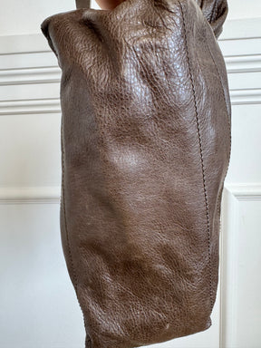 Balenciaga Dark Khaki Crossbody City Hobo Bag