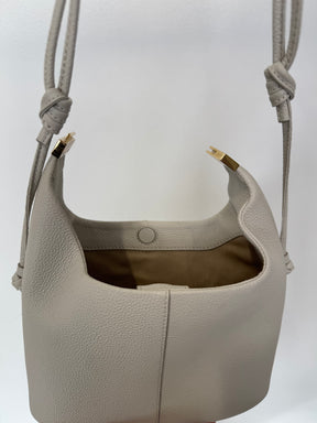 Polène Chalk Leather Top Handle Shoulder Bag