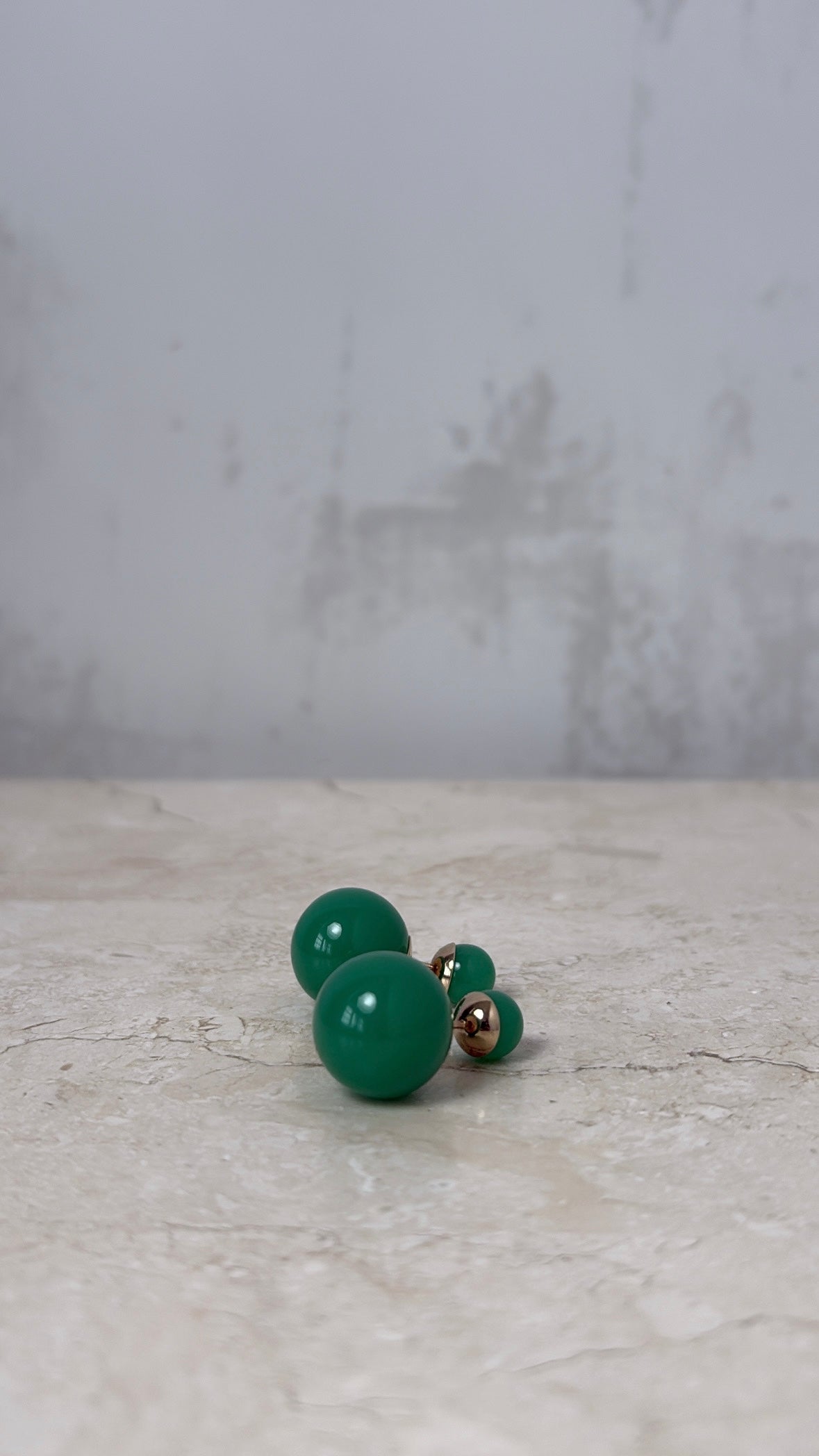 Dior Green Stone Tribales Earrings
