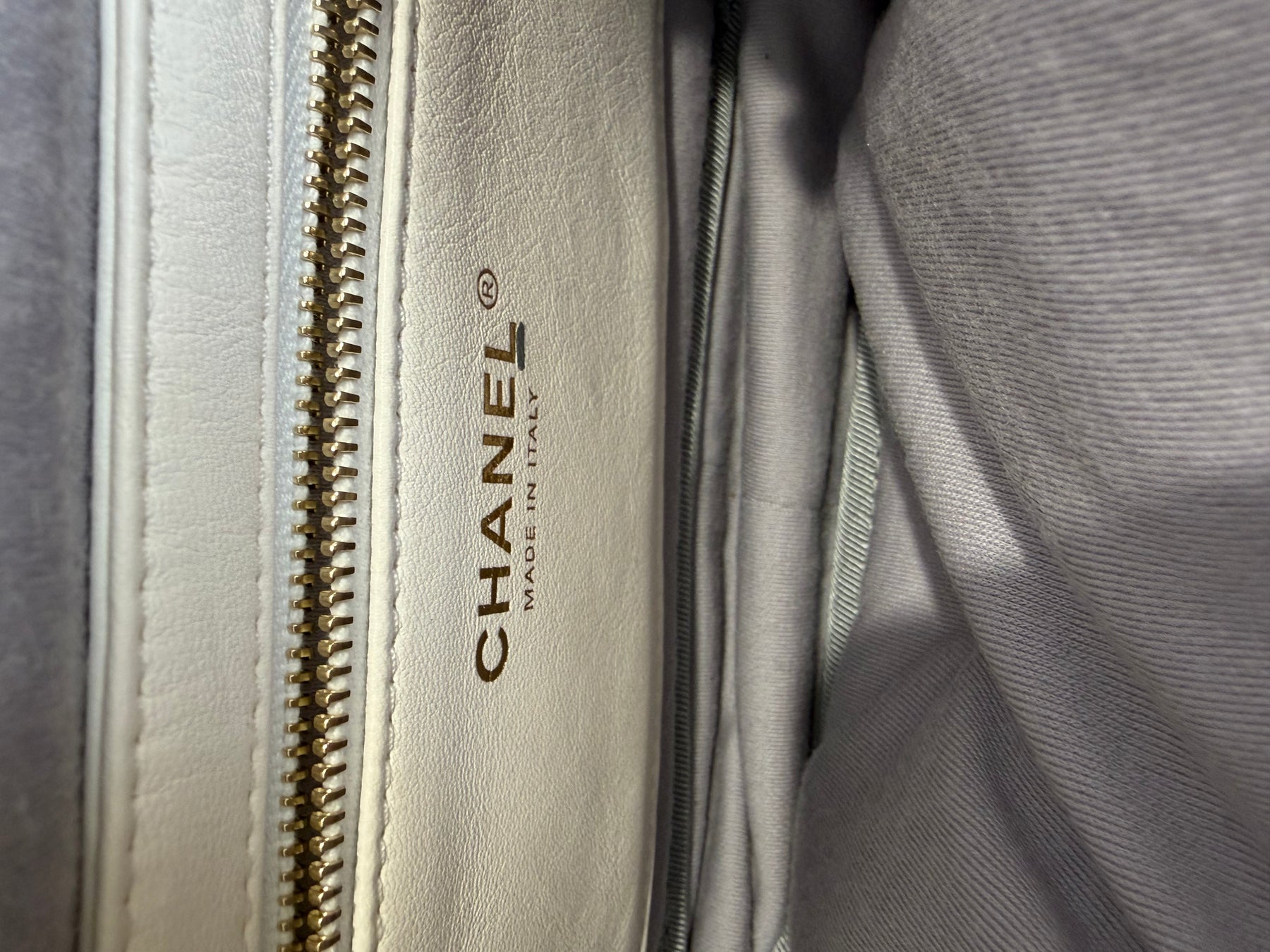 Chanel White Puffy Flap Shoulder Bag