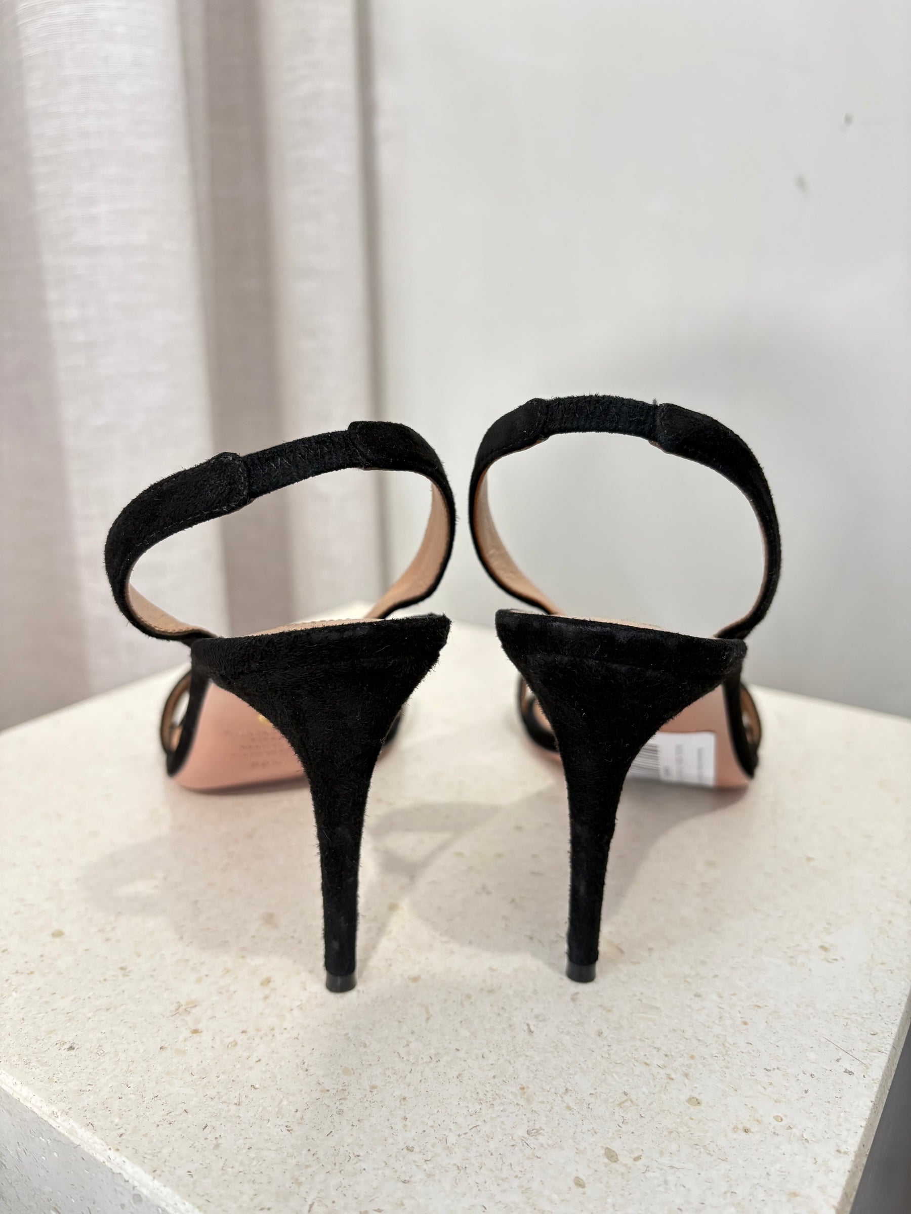 Aquazzura Suede Slingback Pumps, 36.5