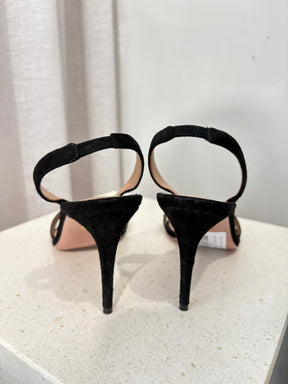 Aquazzura Suede Slingback Pumps, 36.5