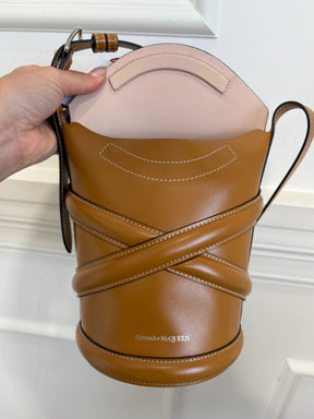 Alexander McQueen Tan Leather 'Curve' Bag