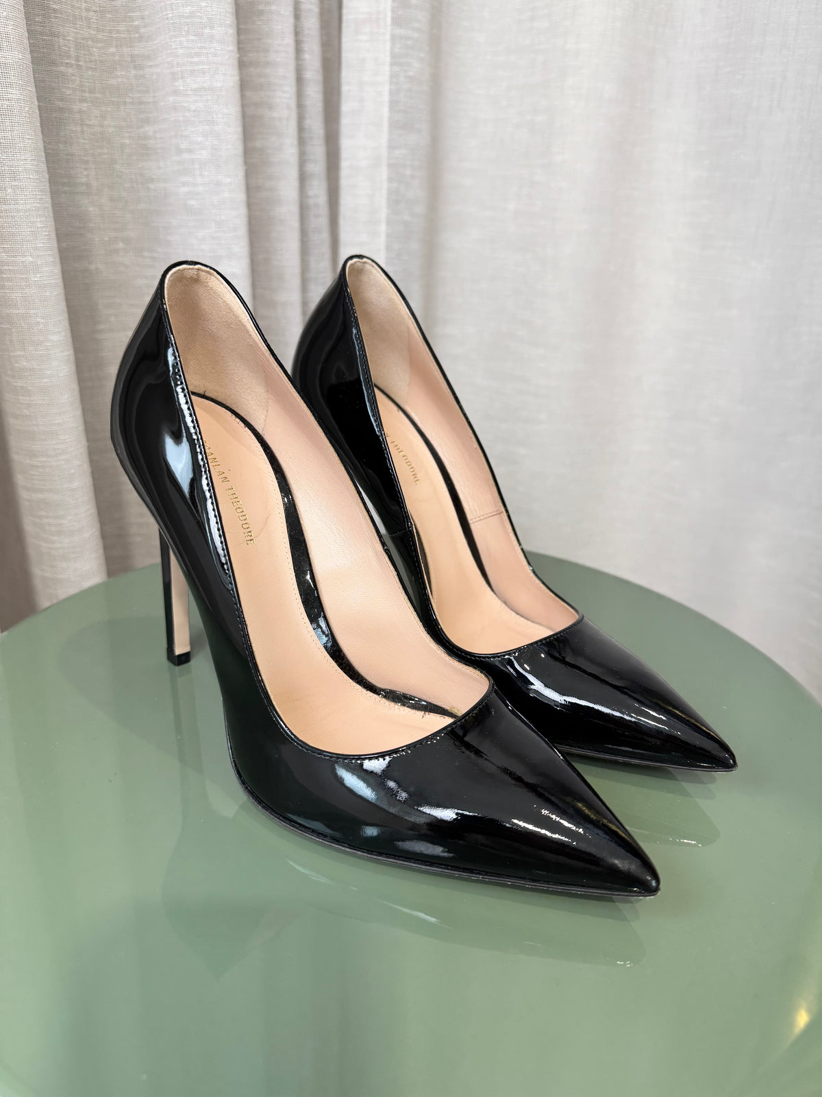 Scanlan Theodore Black Patent Leather Pumps, 38