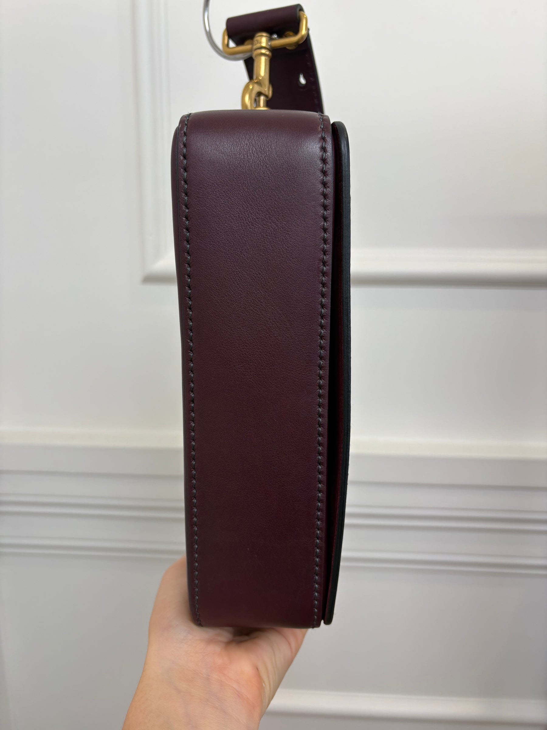 Dior Burgundy Leather J'adior Flap Bag
