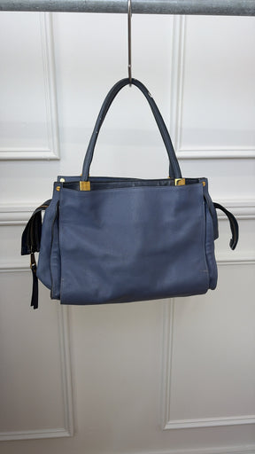 Chloé Steel Blue Leather Tote