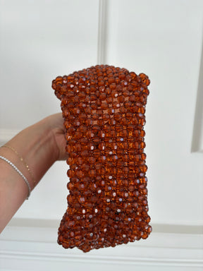 Scanlan Theodore Orange Mini Beaded Tote