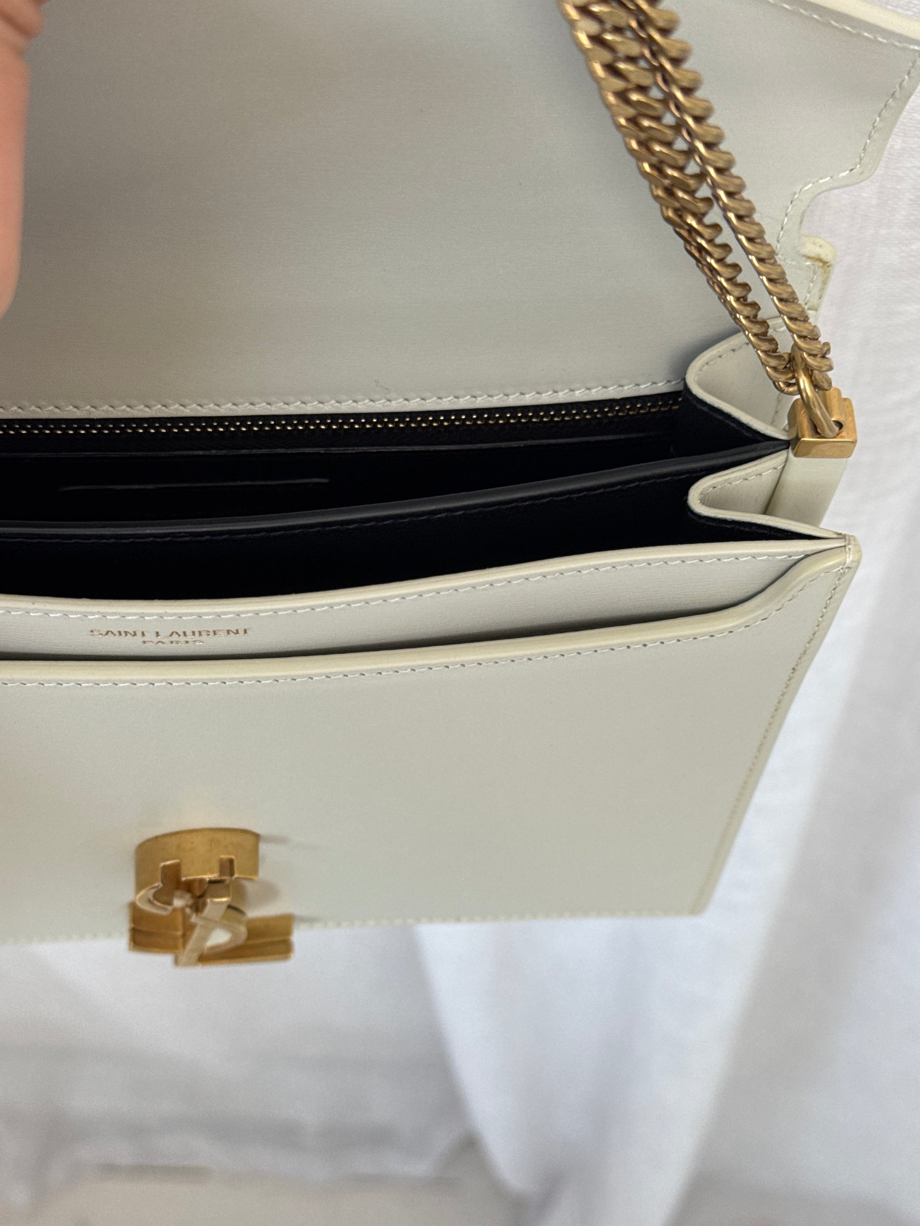 Saint Laurent Stone Leather Cassandra Envelope Chain Bag