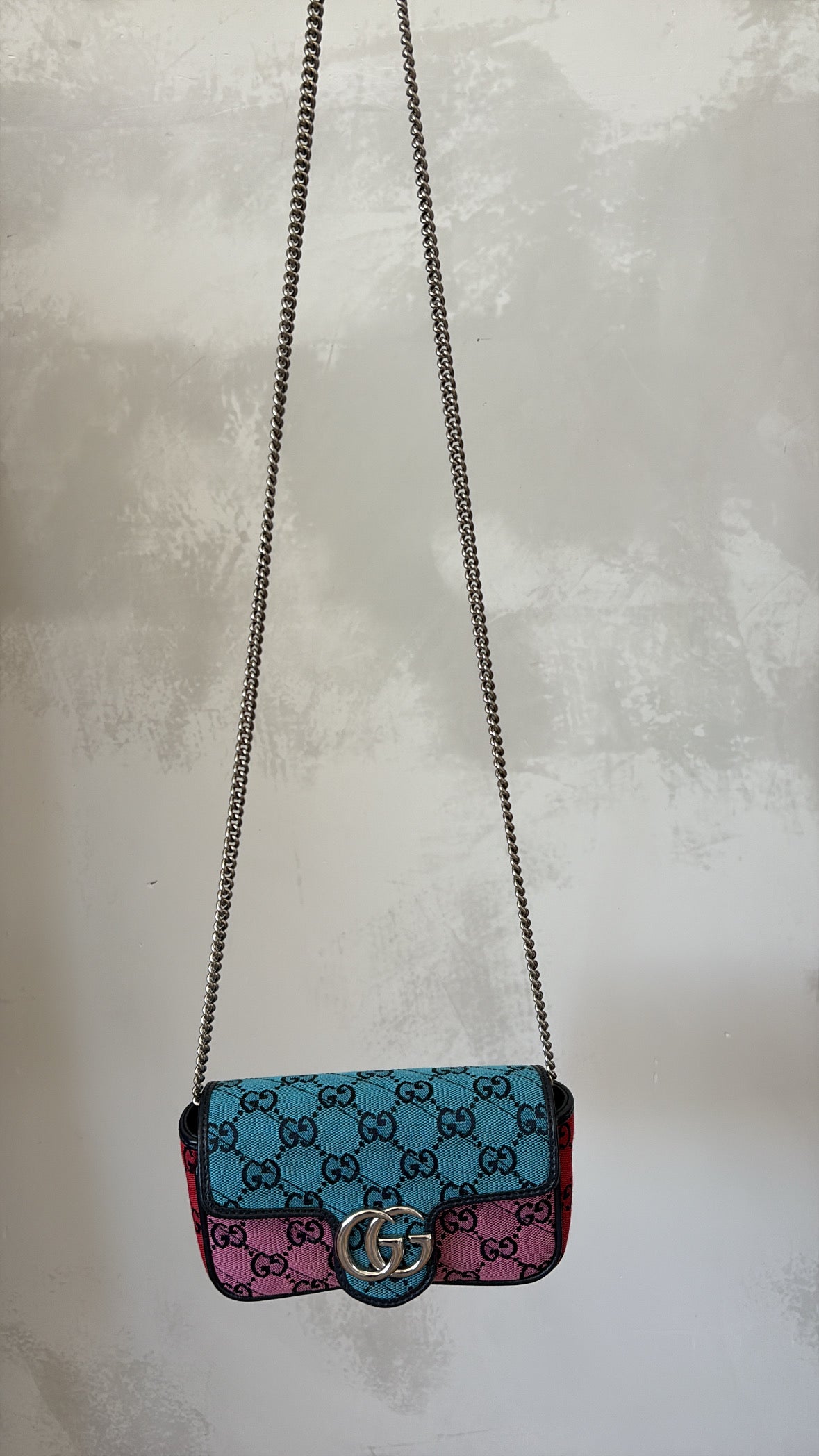 Gucci Multi Canvas Monogram Super Mini Marmont Bag