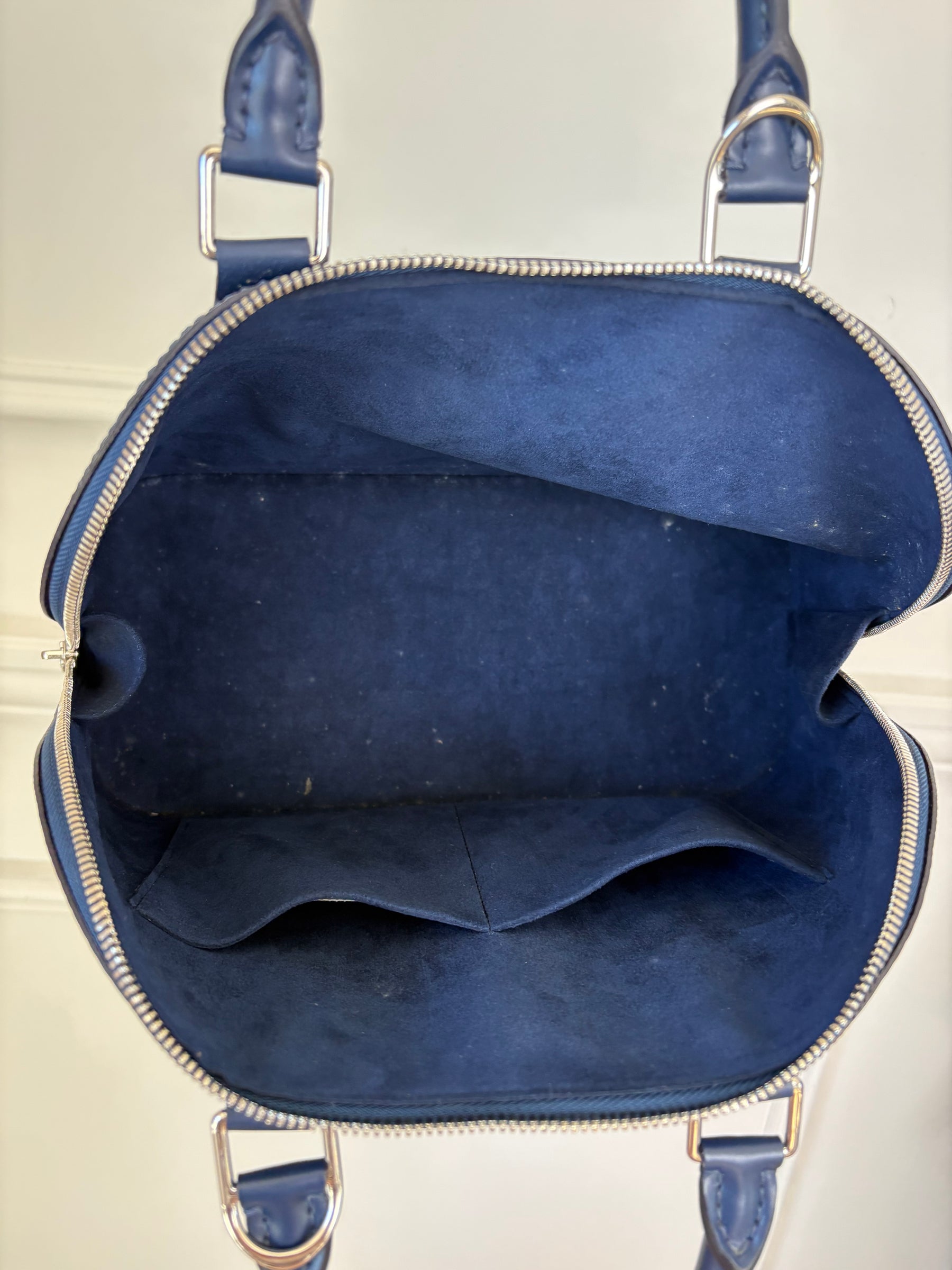 Louis Vuitton Navy Epi Leather Alma PM Bag