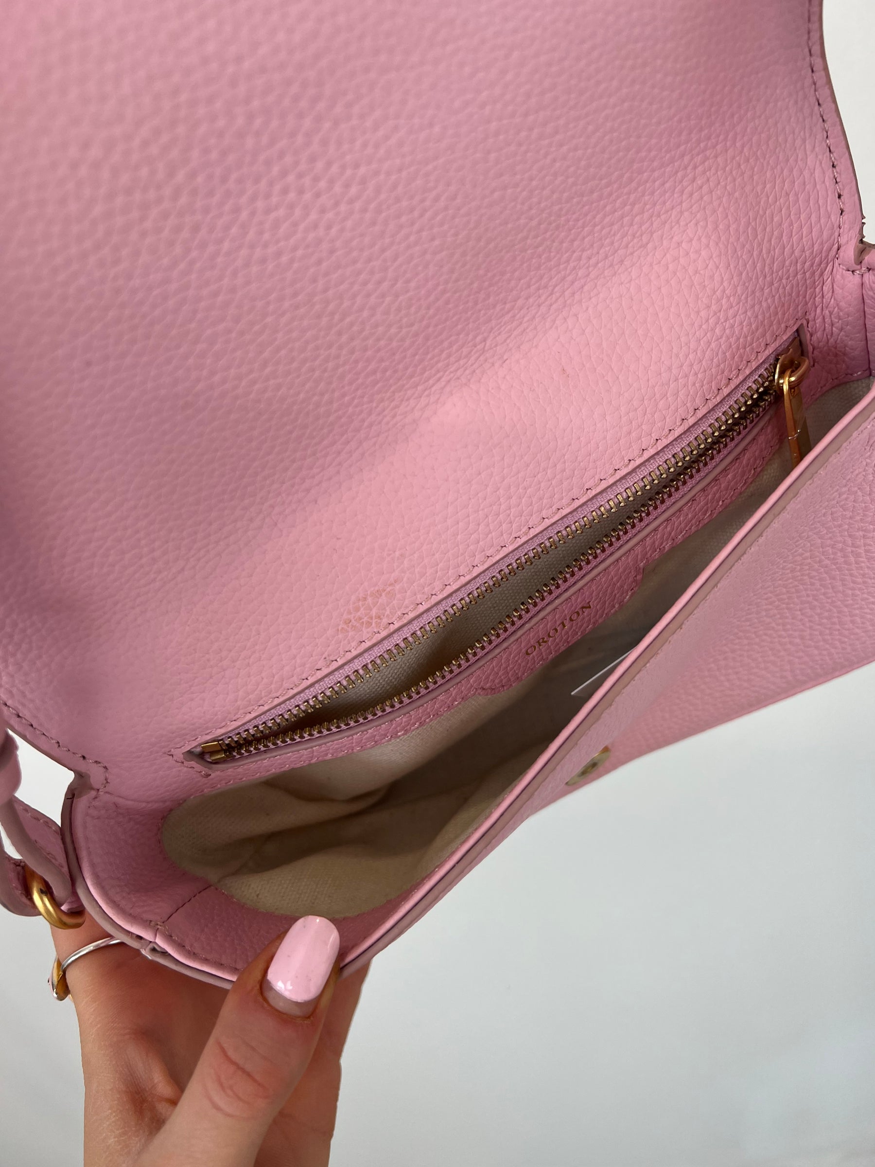 Oroton Pink Leather Mini Shoulder Bag