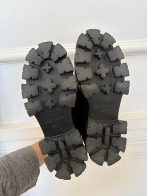 Prada Black Monolith Loafers, 38.5