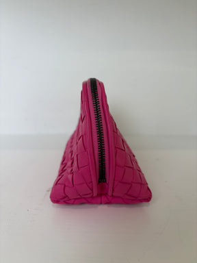Bottega Veneta Pink Intrecciato leather Cosmetic Case