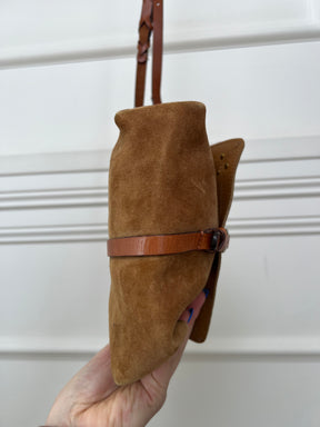 Jerome Dreyfuss Camel Suede Tony Crossbody Bag