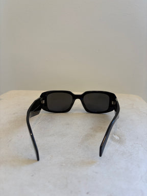 Prada Black Symbole Rectangular Sunglasses