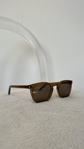 Saint Laurent Brown Round Sunglasses