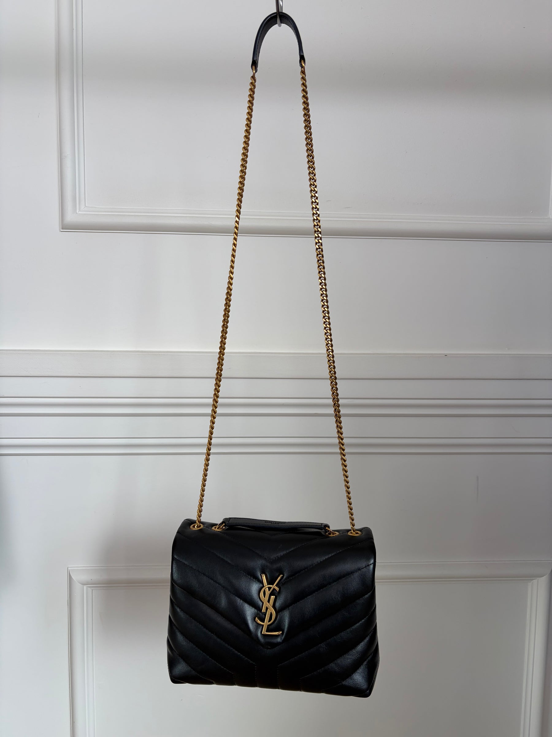Saint Laurent LouLou Metelassé Lambskin Bag Black