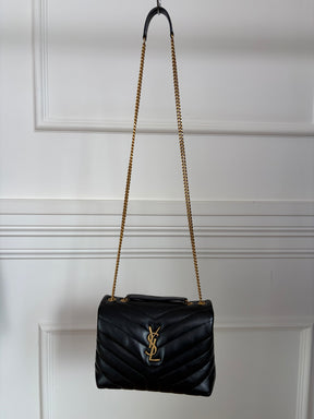 Saint Laurent LouLou Metelassé Lambskin Bag Black