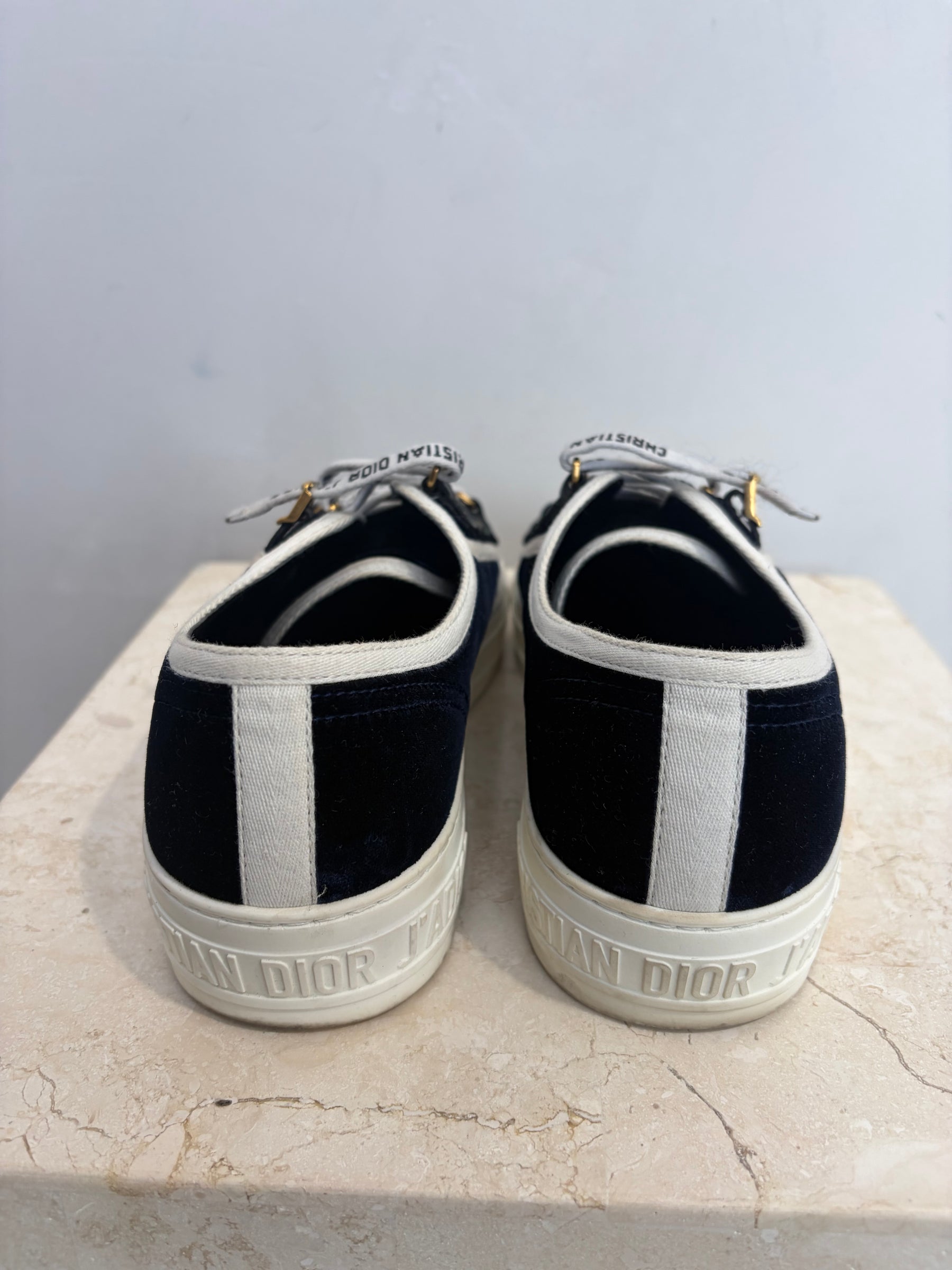 Dior Navy Velvet Walk'N'Dior, 36.5