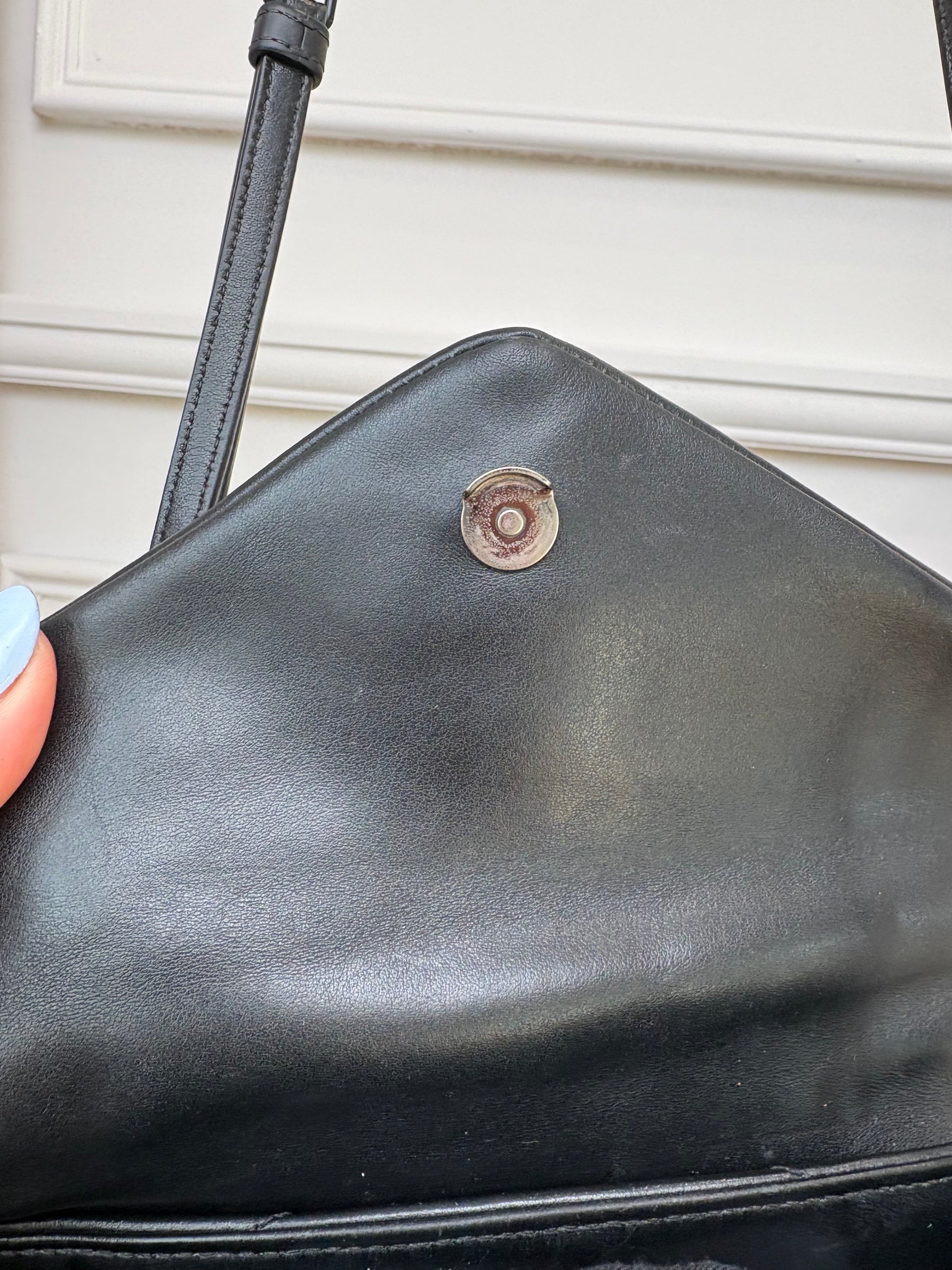 Saint Laurent Black Leather Toy Loulou Bag