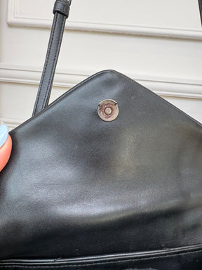 Saint Laurent Black Leather Toy Loulou Bag