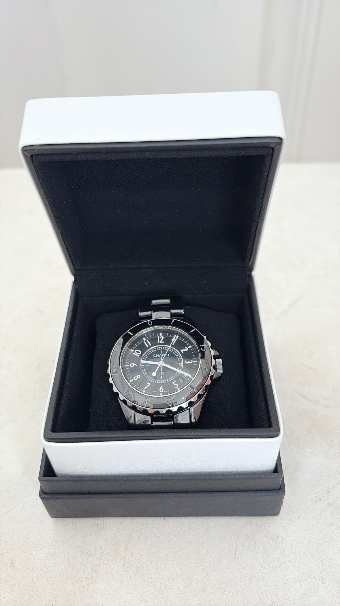 Chanel Black Ceramic J12 Watch 33mm