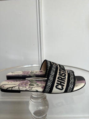 Dior D Way slides Black White, 36