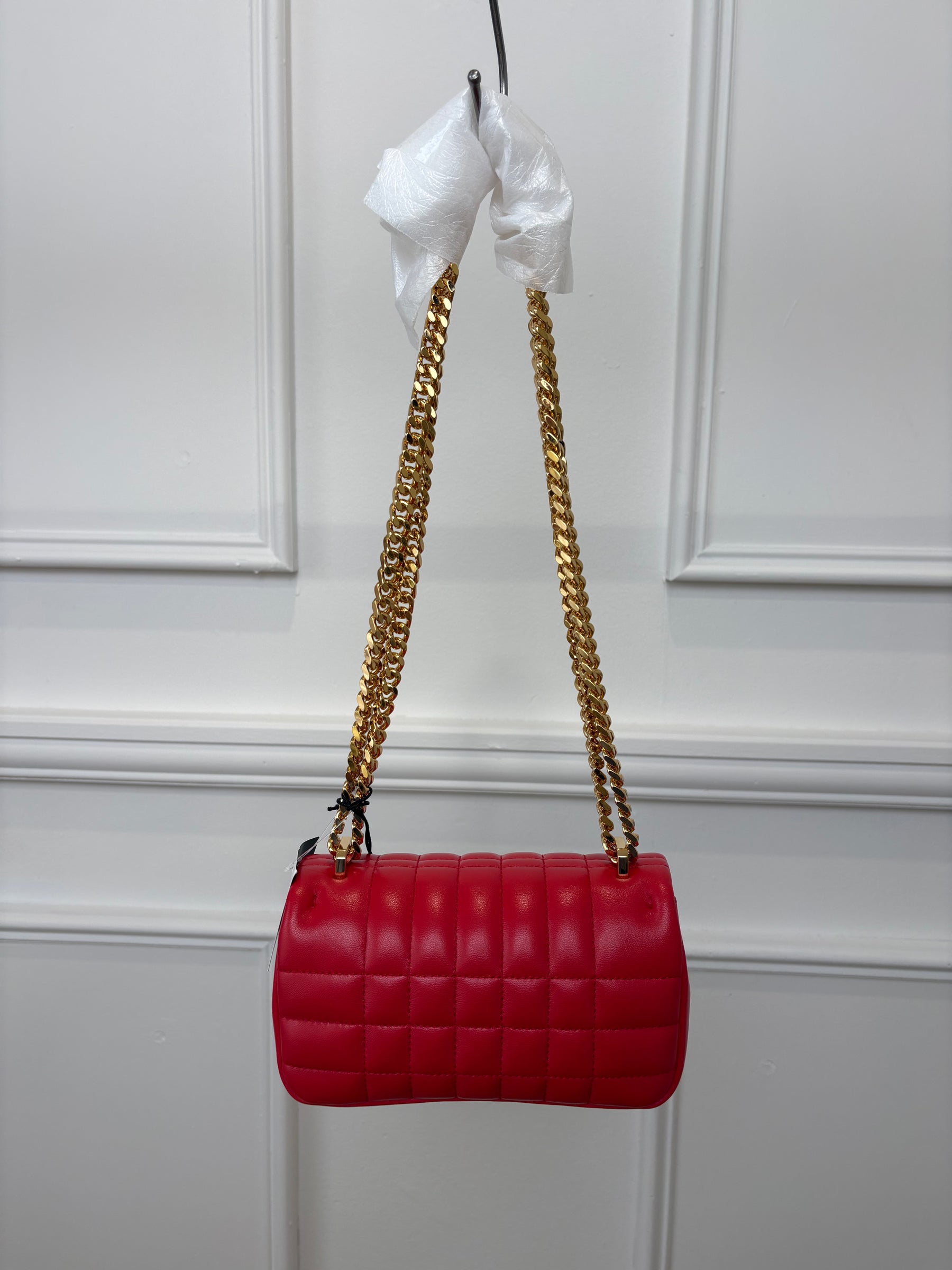 Burberry Red Quilted Leather Mini Lola Bag