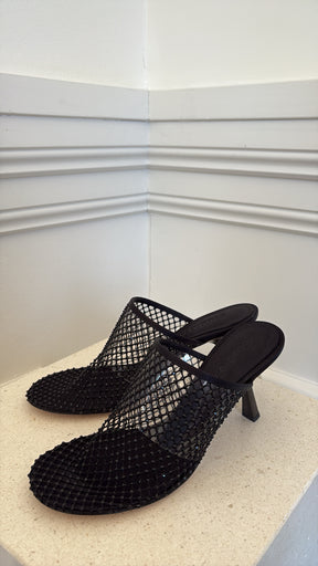 Studio Amelia Mesh Cryal Mules, 37