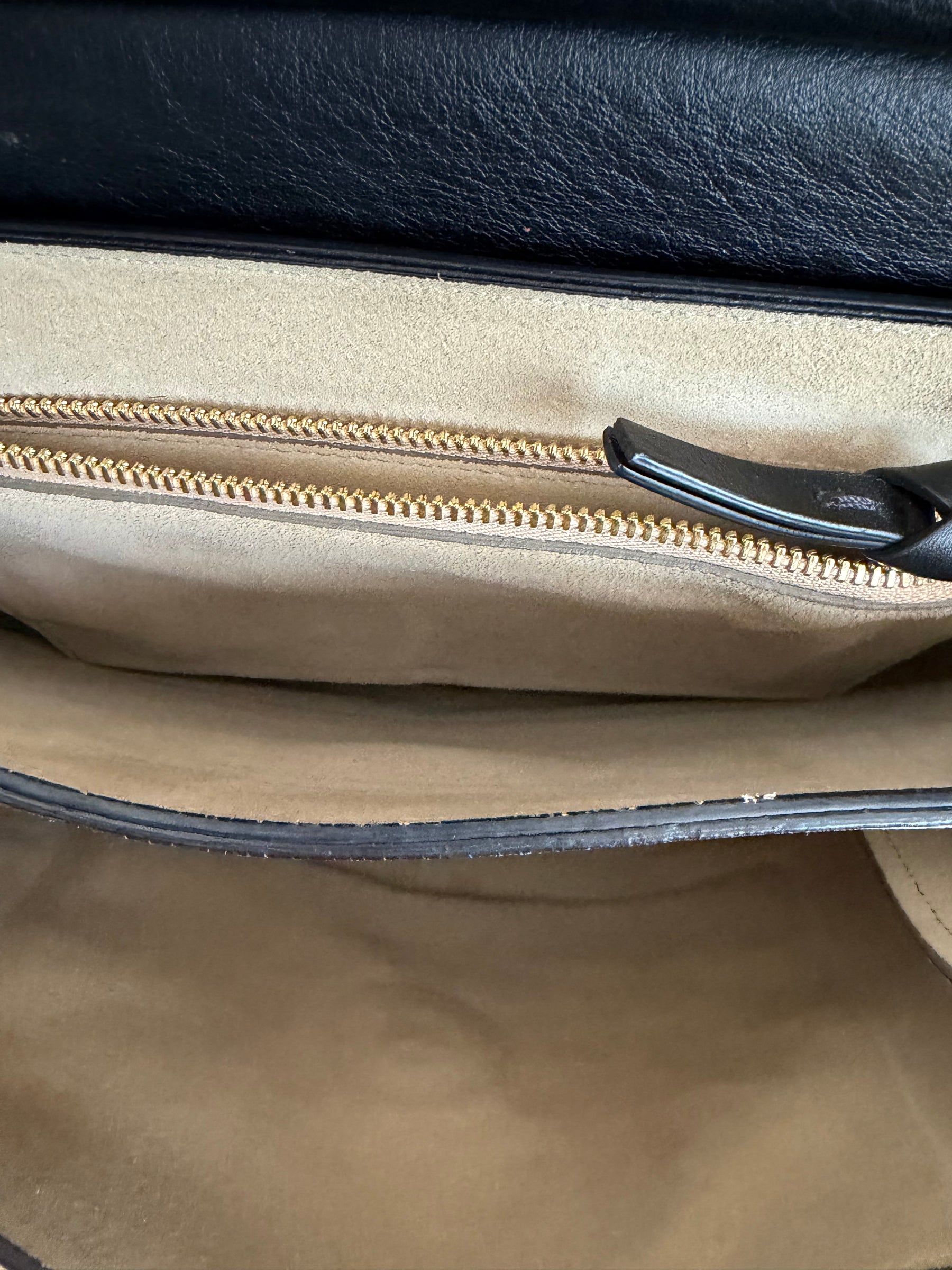 Chloé Black Leather and Suede Faye Bag