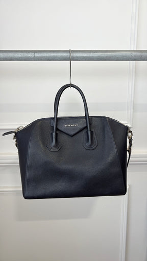 Givenchy Navy Leather Medium Antigona Bag