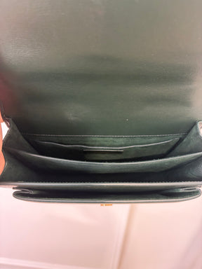 Saint Laurent Forest Green Sunset Bag Gold HW Medium