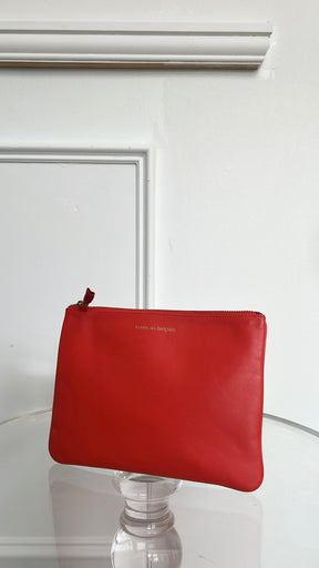 Comme des Garcons Red Leather Pouch