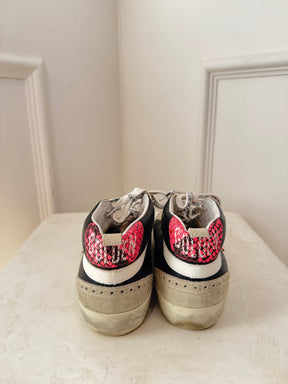 Golden Goose Mid Star High Top Sneakers Fluro Orange Star, 38