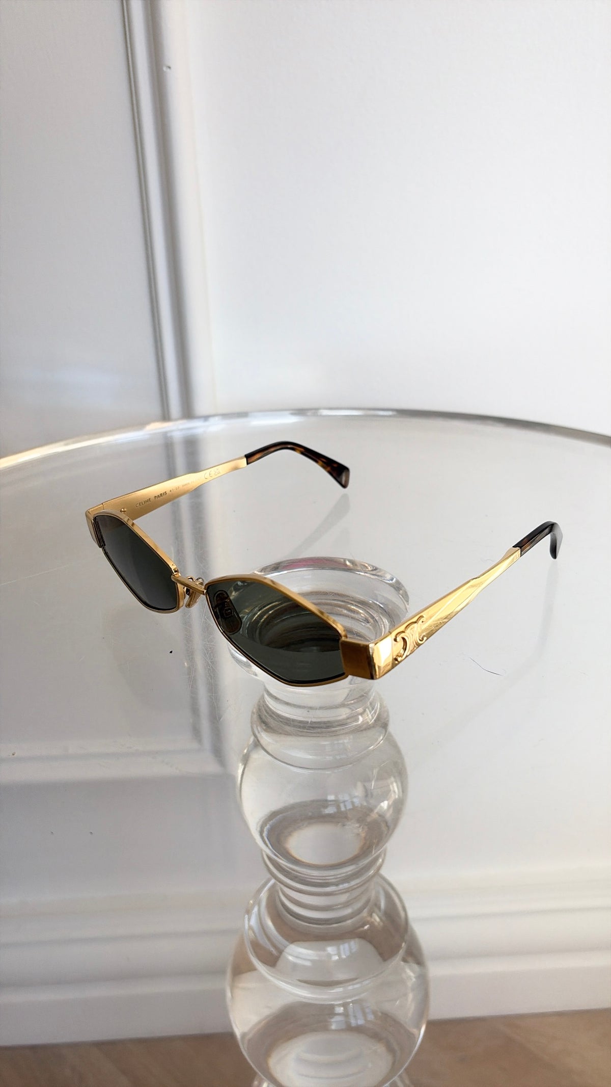 Celine Gold Hexagonal Triomphe Sunglasses