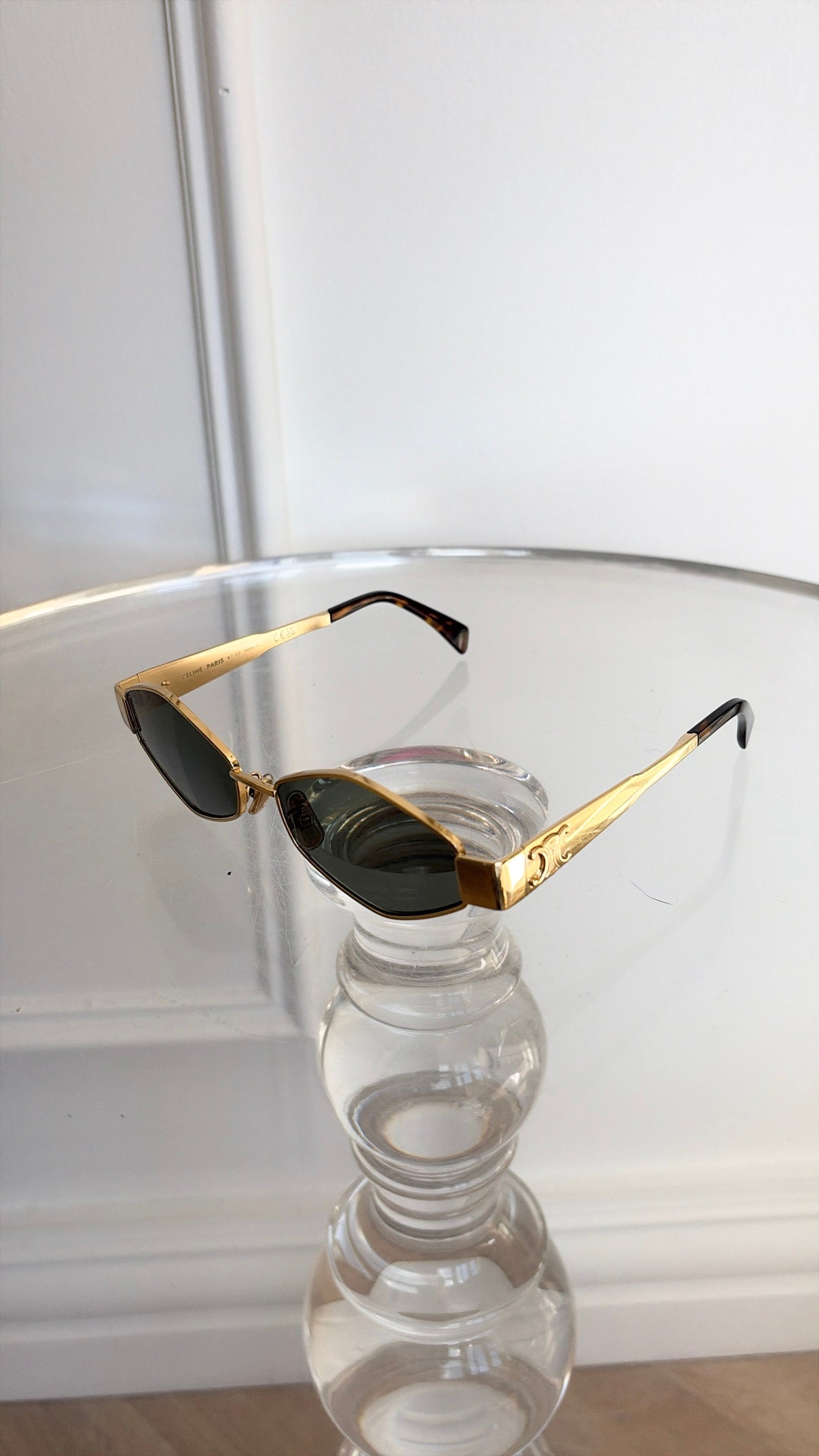 Celine Gold Hexagonal Triomphe Sunglasses