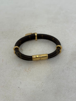 Louis Vuitton Canvas Monogram Lock Bracelet