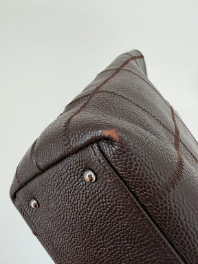 Chanel Chocolate Bar Leather Tote Bag
