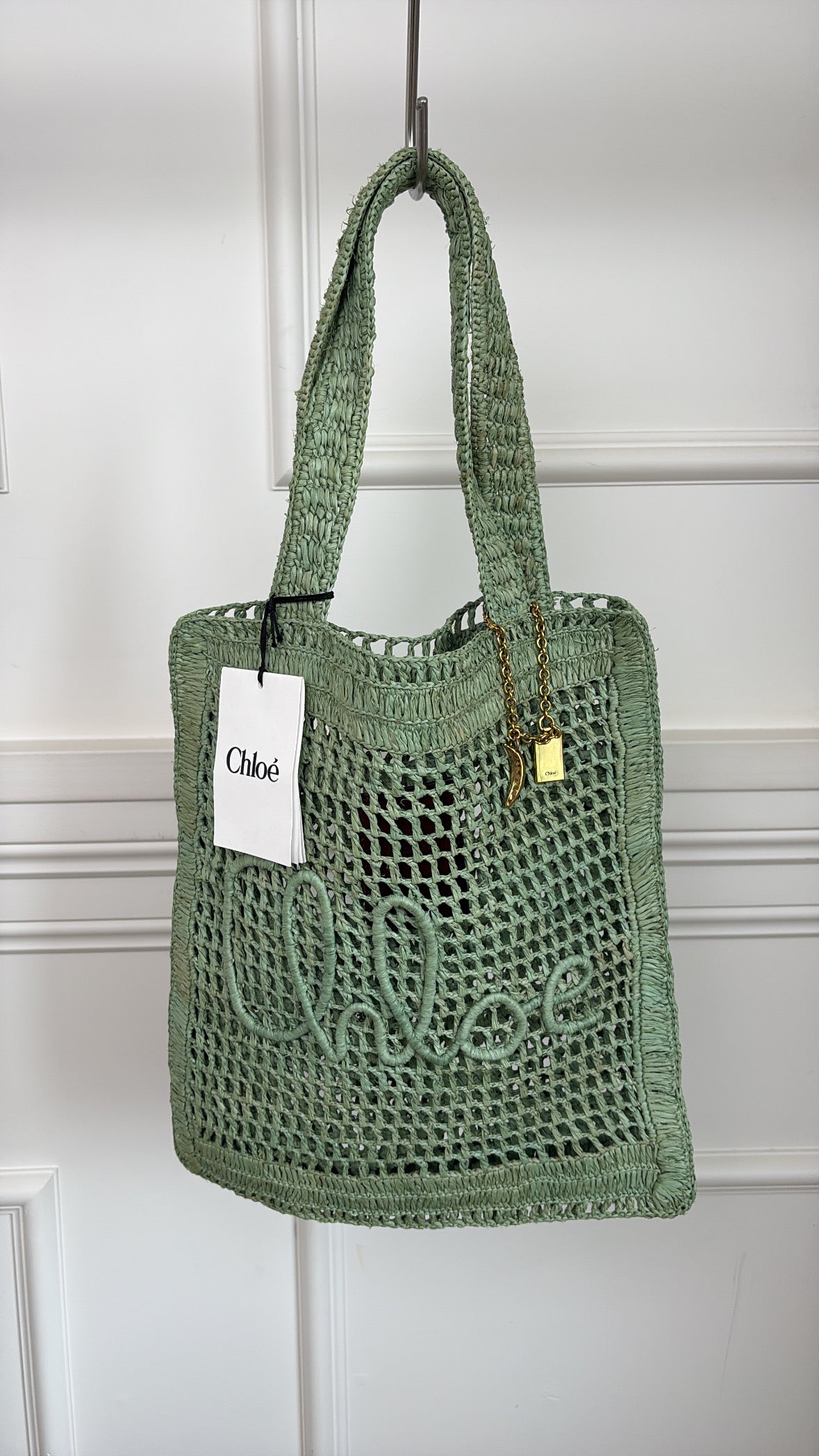 Chloé Summer Banana Tote Tea Leaf Green