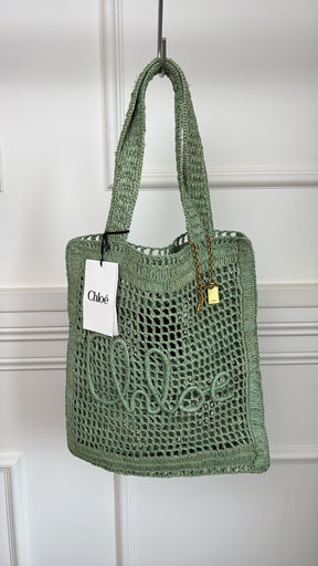 Chloé Summer Banana Tote Tea Leaf Green